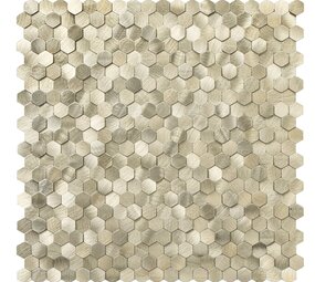 Oppio Geborsteld MINI Hexagon Goud - Zelfklevend Mozaiek 308x298x4mm Oppio Geborsteld MINI Hexagon Goud - Zelfklevend Mozaiek 308x298x4mm