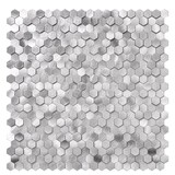 Oppio Geborsteld MINI Hexagon Zilver - Zelfklevend Mozaiek 308x298x4mm Oppio Geborsteld MINI Hexagon Zilver - Zelfklevend Mozaiek 308x298x4mm