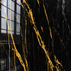 €37 PER PANEEL - 120x280x0,3 cm - PVC Wandpaneel Ceasar Black - Zwart Goud Hoogglans