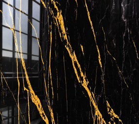 Oppio €37 PER PANEEL - 120x280x0,3 cm - PVC Wandpaneel Ceasar Black - Zwart Goud Hoogglans Oppio €37 PER PANEEL - 120x280x0,3 cm - PVC Wandpaneel Ceasar Black - Zwart Goud Hoogglans
