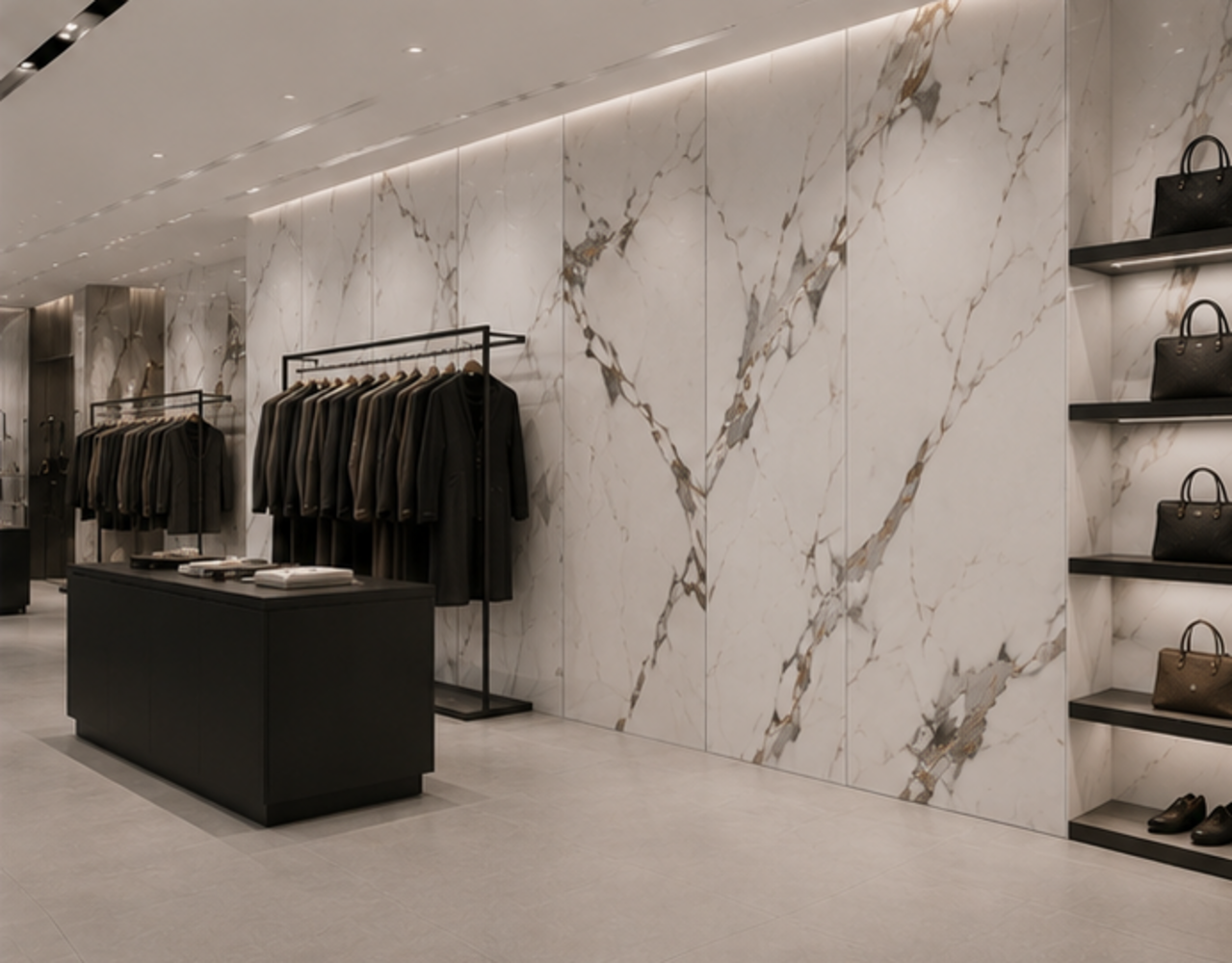 Oppio €37 PER PANEEL - 120x280x0,3 cm - PVC Wandpaneel Calacatta Gold Hoogglans