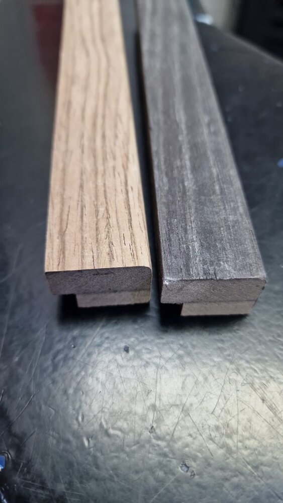 Oppio Eindlat Lattenwand kleur: Walnoot 260x2,7x1.6 Oppio Eindlat Lattenwand kleur: Walnoot 260x2,7x1.6
