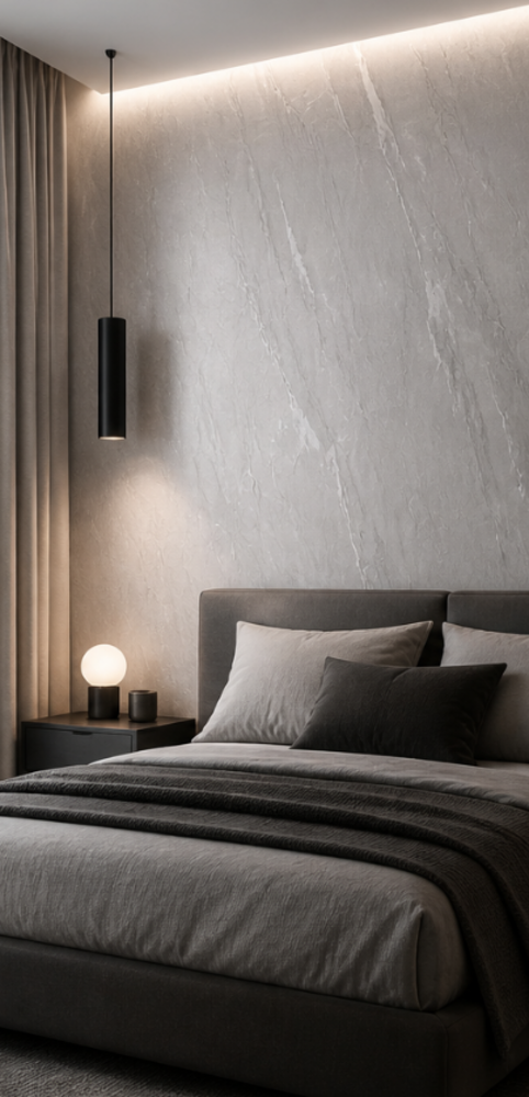 Oppio €54 PER PANEEL - 120x280x0,3 cm - PVC Wandpaneel SLATE GREY -  MAT