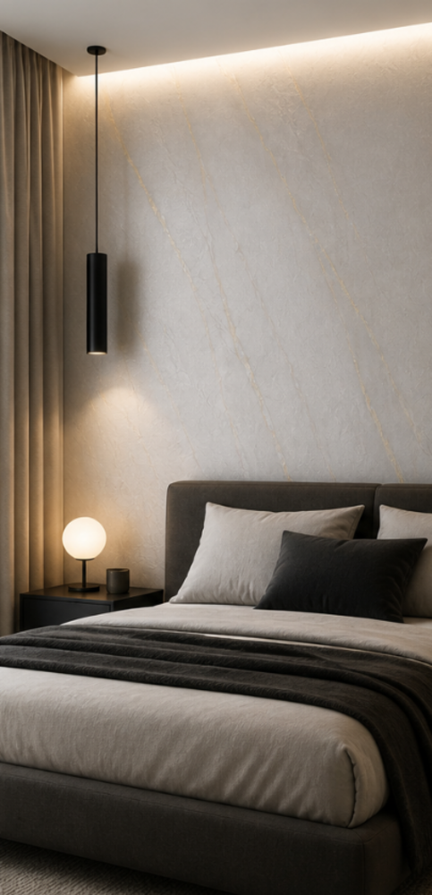 Oppio €54 PER PANEEL - 120x280x0,3 cm - PVC Wandpaneel SLATE BEIGE -  MAT