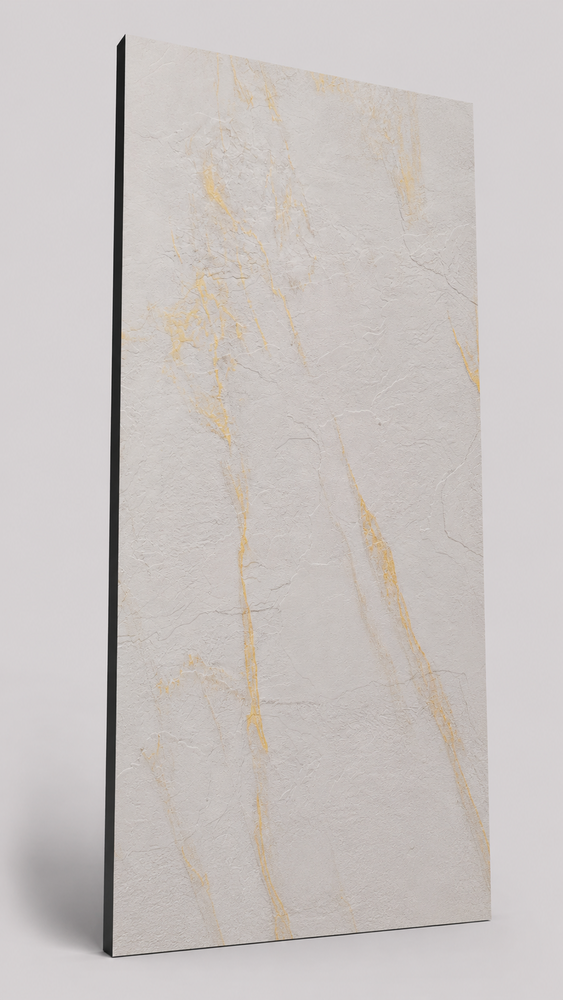 Oppio €54 PER PANEEL - 120x280x0,3 cm - PVC Wandpaneel SLATE BEIGE -  MAT
