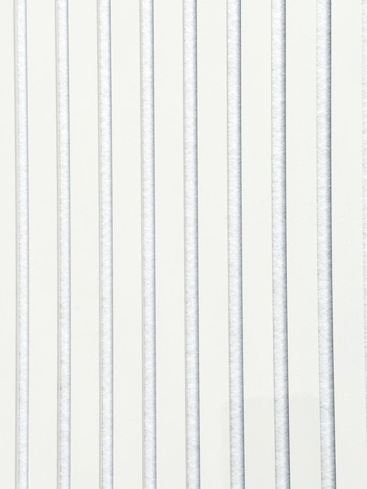 Oppio €25 PER PANEEL - 260x60 cm Wit Akoestische wand panelen lattenwand met Witte Vilt Oppio €25 PER PANEEL - 260x60 cm Wit Akoestische wand panelen lattenwand met Witte Vilt