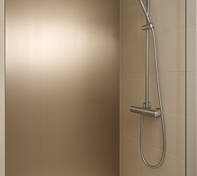 Oppio 120x280x0.8 cm - Metaal Wandpaneel RVS ZENITH - MES  & GROEF