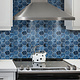 Oppio BLUE MARBLE Hexagon - Zelfklevende Mozaïek 29.2x25.4x3.3 mm