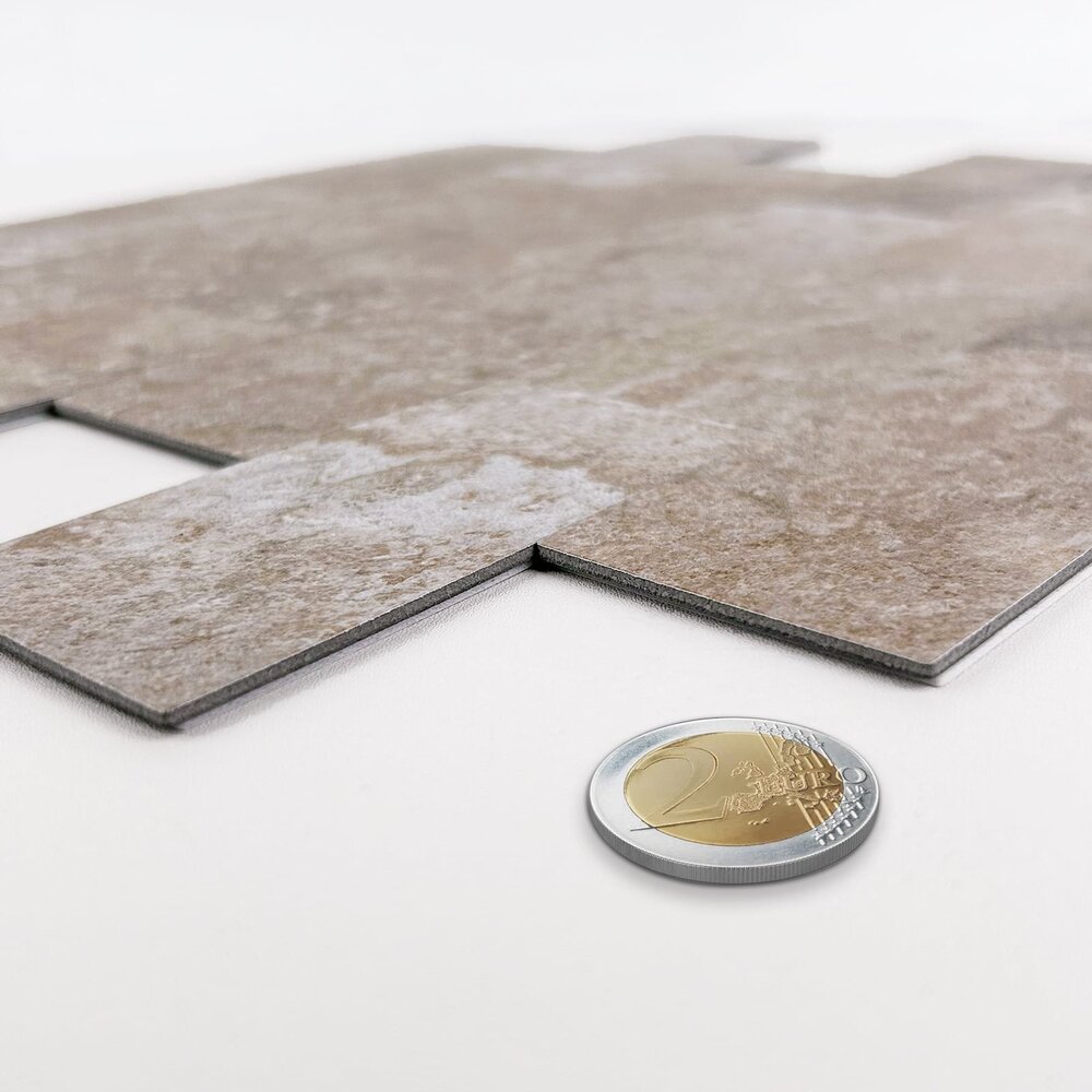 Oppio Natuursteen Taupe METRO - Zelfklevend Mozaïek