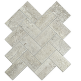 Oppio XL Visgraat Stone Taupe - Zelfklevend Mozaïek