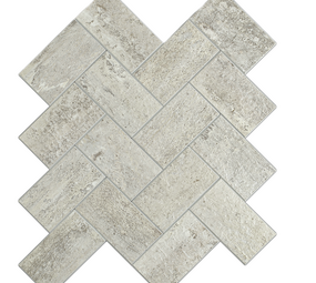 Oppio XL Visgraat Stone Taupe - Zelfklevend Mozaïek