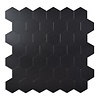 XL Midnight Black HEXAGON MAT - Zelfklevende Mozaïek