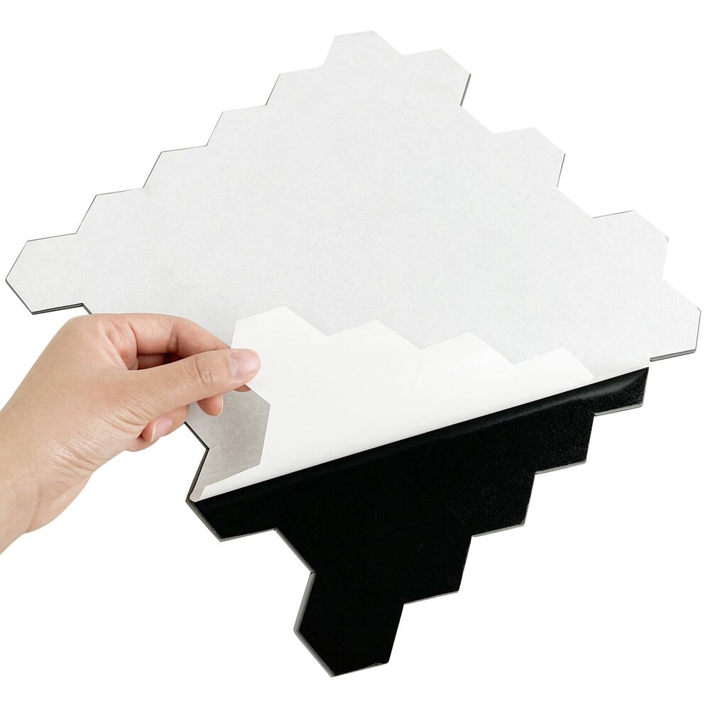 Oppio XL Antraciet Leisteen HEXAGON - Zelfklevend Mozaïek  290x288mm