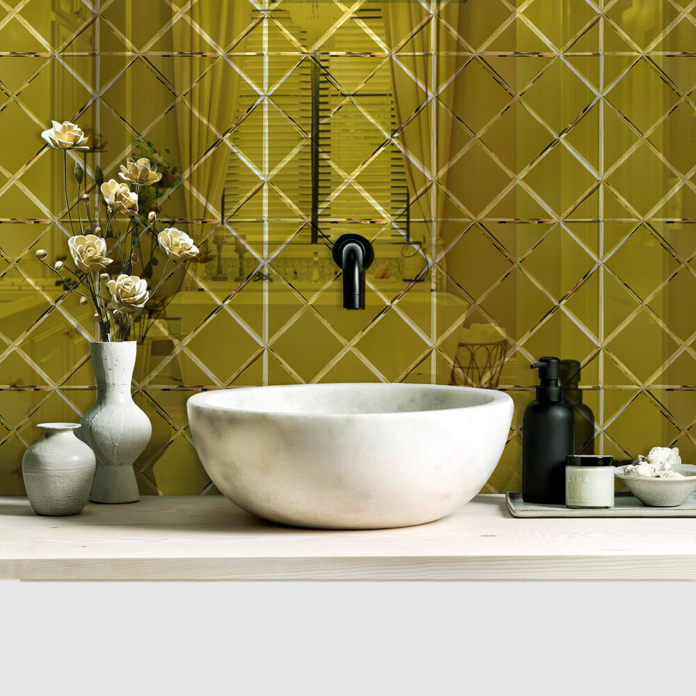 Oppio GOLD Glass - Zelfklevend Mozaiek 300x300x4mm