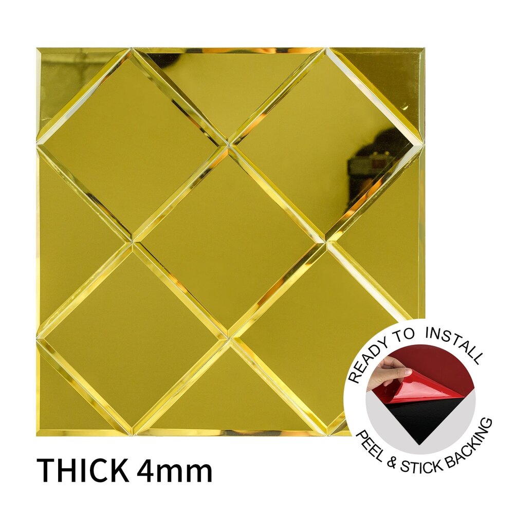 Oppio GOLD Glass - Zelfklevend Mozaiek 300x300x4mm