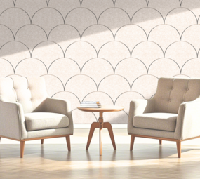 Oppio OPPIO Viltpaneel Beige - SCHRUB - 60x280 cm - Brandvertragend & Geluiddempend