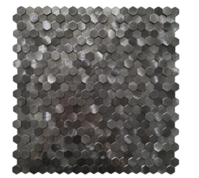 Oppio Gunmetal MINI Hexagon - Zelfklevend Mozaiek 305.9x306.8x4mm