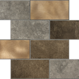 Oppio Koper XL Taupe Grijs METRO  - Zelfklevend Mozaiek 30.5x30.5x4mm
