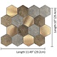 Oppio Koper XL Taupe Grijs HEXAGON  - Zelfklevend Mozaiek 29.2x25.4x4mm