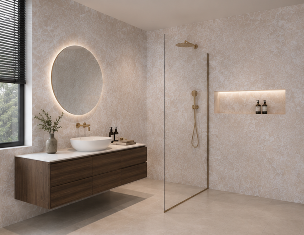 €37 PER PANEEL - 120x280x0,3 cm – Sardonyx PVC Wandpaneel Hoogglans