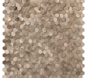 Oppio Geborsteld MINI Hexagon Bronce - Zelfklevend Mozaiek 308x298x4mm