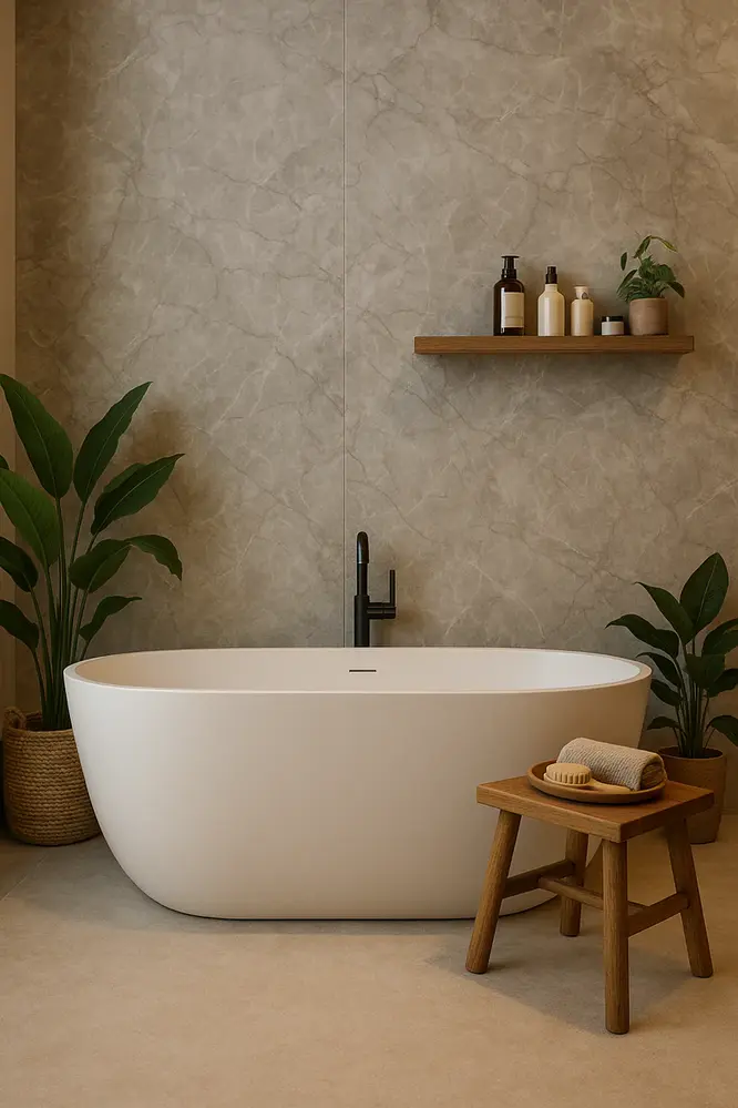 Oppio €54 PER PANEEL - 120x280x0,3 cm - PVC Wandpaneel MAT Marmerlook Taupe Oppio €54 PER PANEEL - 120x280x0,3 cm - PVC Wandpaneel MAT Marmerlook Taupe