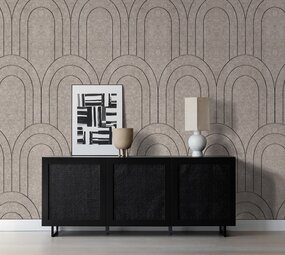 Oppio OPPIO Viltpaneel TAUPE - BAROK - 60x280 cm - Brandvertragend & Geluiddempend