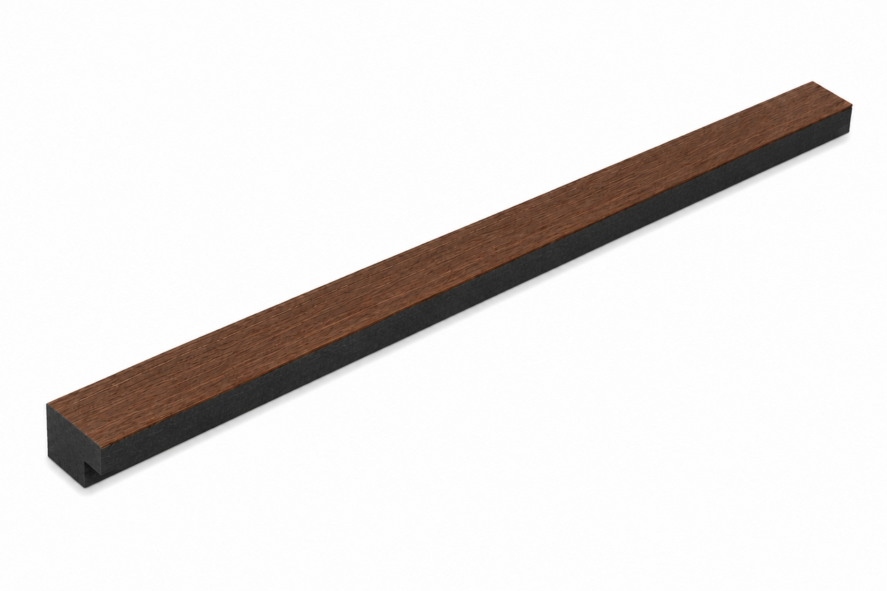 Oppio Eindlat Lattenwand kleur: 16 MM Wenge 260x2,7x1,6