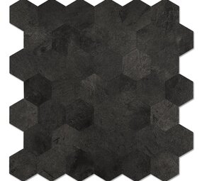 Oppio XL Antraciet Leisteen HEXAGON - Zelfklevend Mozaïek  290x288mm