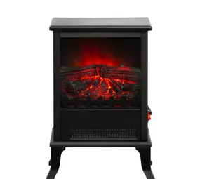 Oppio Milano Black Vrijstaande Elektrische Sfeerhaard – Compact & Stijlvol