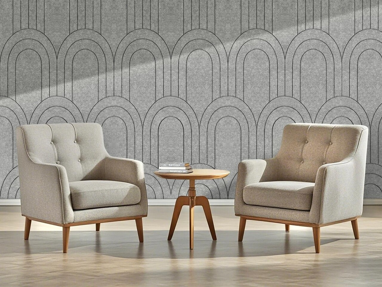 Oppio OPPIO Viltpaneel Licht Grijs - BAROK - 60x280 cm - Brandvertragend & Geluiddempend Oppio OPPIO Viltpaneel Licht Grijs - BAROK - 60x280 cm - Brandvertragend & Geluiddempend