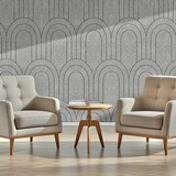 Oppio OPPIO Viltpaneel Licht Grijs - BAROK - 60x280 cm - Brandvertragend & Geluiddempend