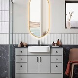 Oppio ELLIPS - 40x75 CM ( GOUD ) Toilet / Badkamerspiegel met verlichting