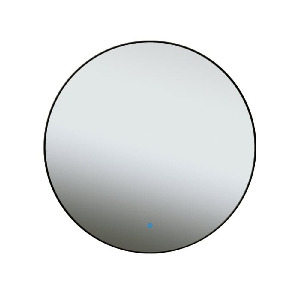Oppio LUNA - 40 CM ( ZWART ) Badkamerspiegel met verlichting