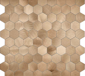 Oppio Geborsteld Brons HEXAGON - Zelfklevend Mozaiek 291x286x4mm