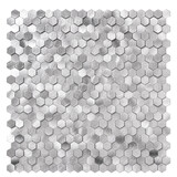 Oppio Geborsteld MINI Hexagon Zilver - Zelfklevend Mozaiek 308x298x4mm Oppio Geborsteld MINI Hexagon Zilver - Zelfklevend Mozaiek 308x298x4mm
