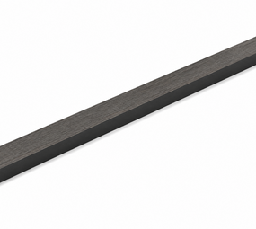 Oppio Eindlat Lattenwand kleur: Eiken Zwart 260x2,7x2,1