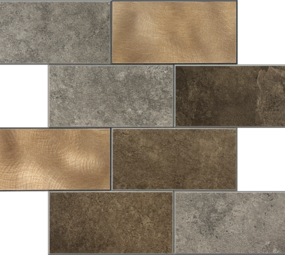 Oppio Koper XL Taupe Grijs METRO  - Zelfklevend Mozaiek 30.5x30.5x4mm
