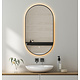 Oppio ELLIPS - 40x75 CM ( ZWART ) Toilet / Badkamerspiegel met verlichting