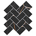 XL Visgraat Ceasar Black - Zelfklevend Mozaiek 272x240x4mm