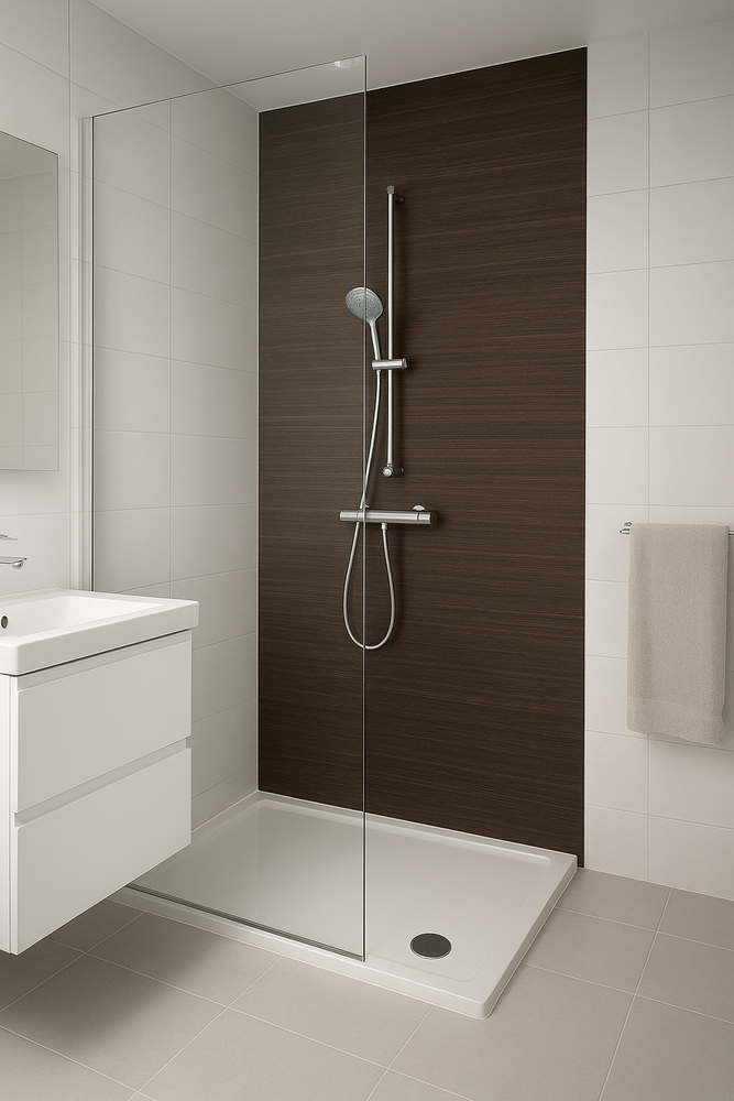 Oppio 120x280x0.5 cm - Houten Wandpaneel ESPRESSO ESSENCE