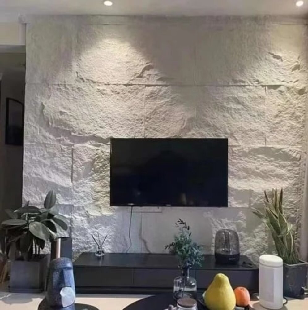 Oppio 3D XL WIT Rockstone Wandpaneel 60x120 Oppio 3D XL WIT Rockstone Wandpaneel 60x120