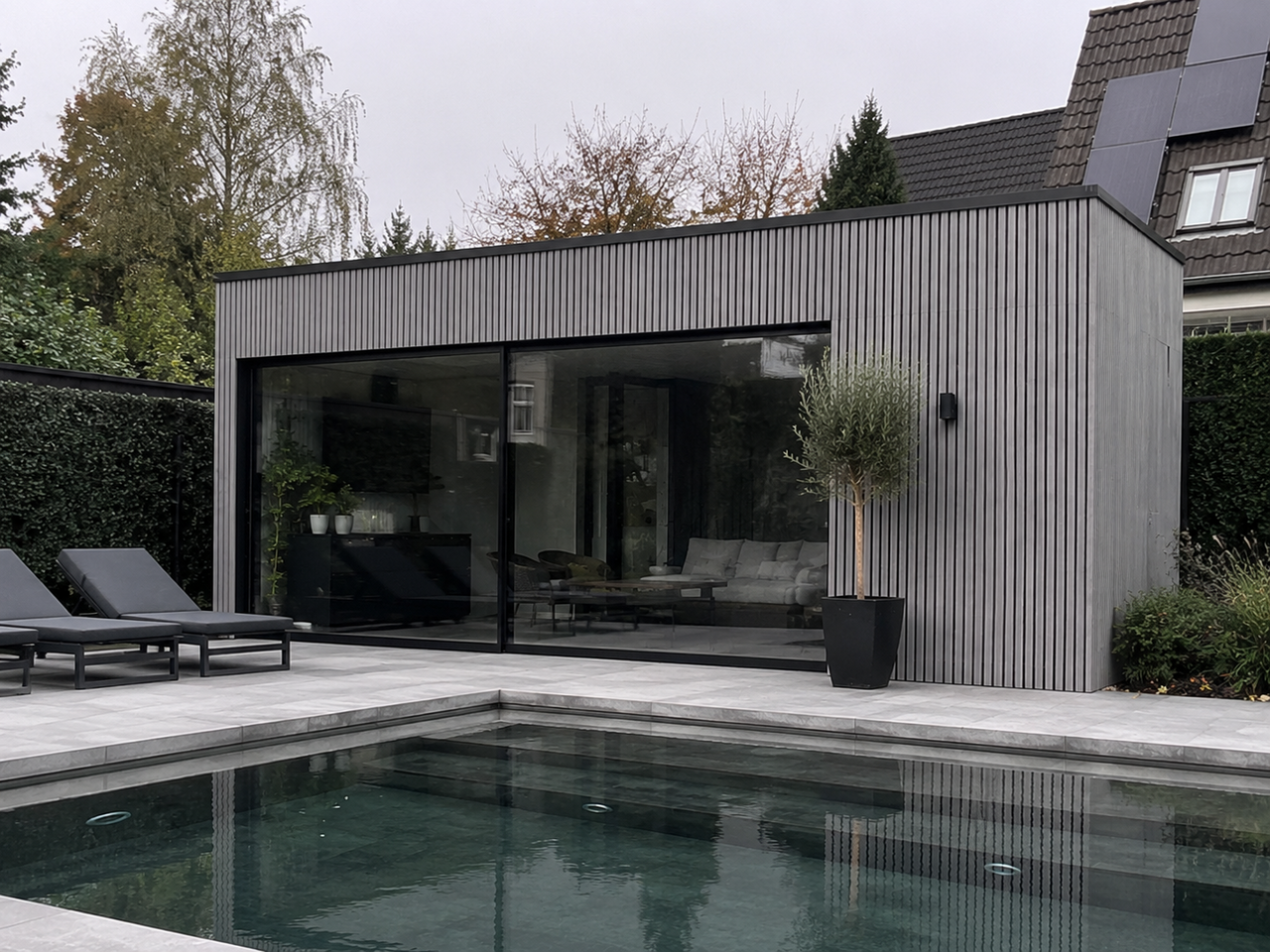 Oppio €20.99 Per Stuk - SILVER GREY - Zwarte strepen - Gevelbekleding – Composiet | 290 x 22 cm | Gevel | Tuin Oppio €20.99 Per Stuk - SILVER GREY - Zwarte strepen - Gevelbekleding – Composiet | 290 x 22 cm | Gevel | Tuin