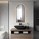 Oppio ARCH TOOG – 45×100 CM (ZWART) Toilet / Badkamerspiegel met verlichting