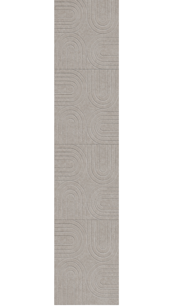 OPPIO Viltpaneel BEIGE - BOGEN - 280x52 cm - Brandvertragend & Geluiddempend