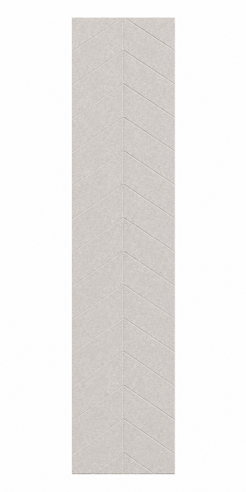 Oppio OPPIO Viltpaneel OFF WHITE - HONGAARSE PUNT- 280x52 cm - Brandvertragend & Geluiddempend