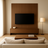 Oppio 120x280x0.5 cm - Houten Wandpaneel SMOKED AMBER