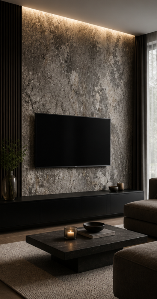 €64 PER PANEEL - 120x280x0,3 cm - PVC Wandpaneel RUSTY EARTH -  MAT