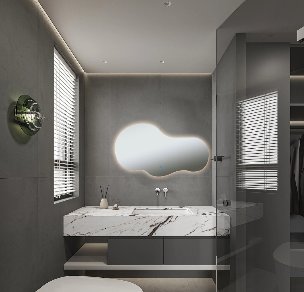 Oppio NEBULA – 80 CM ( Randloos ) Toilet / Badkamerspiegel met verlichting