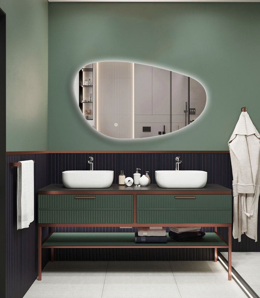 Oppio NOVA – 100 CM ( Randloos ) Toilet / Badkamerspiegel met verlichting Oppio NOVA – 100 CM ( Randloos ) Toilet / Badkamerspiegel met verlichting